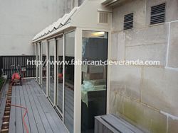 véranda aluminium de balcon parisien